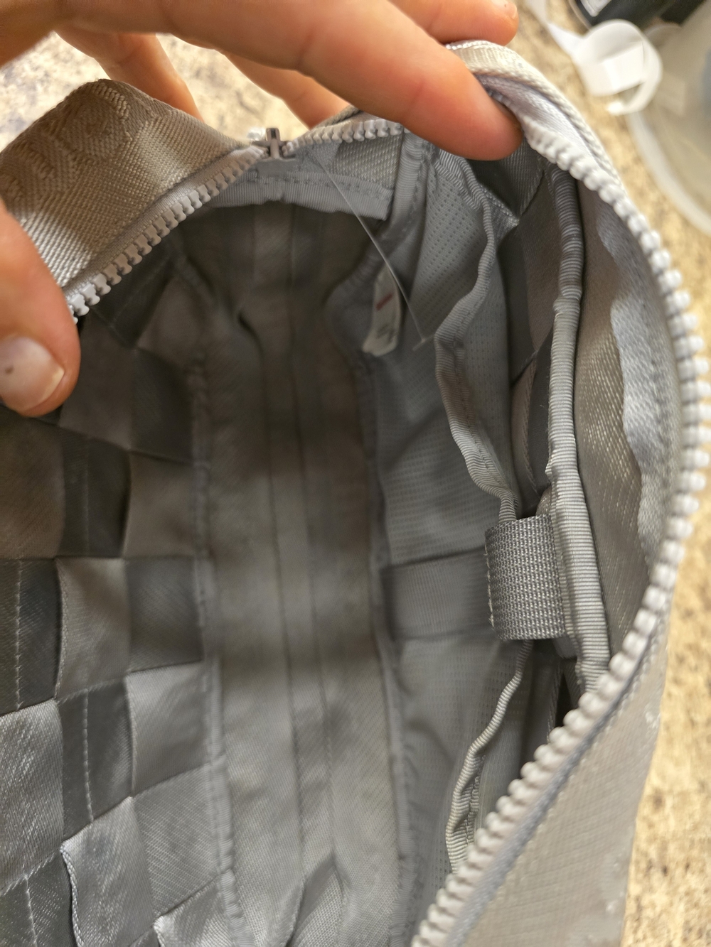 Supreme Silver Quilted Toiletry Bag - Picture 5 of 5
